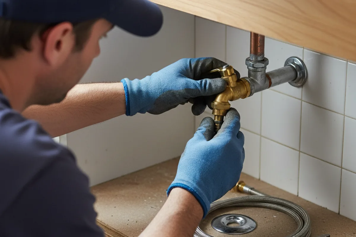 Shutoff valve and fitting work during Burst Pipe Repair in Sedalia
